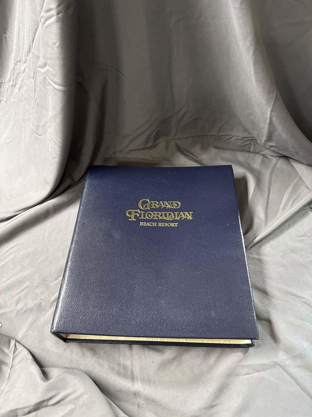 Vintage Disney's Grand Floridian Beach Resort Navy Faux Leather photo album